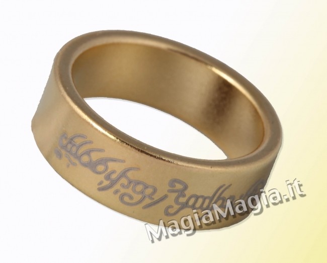 Anello magnetico 18mm pk piatto tipo signore degli anelli color oro -  MagiaMagia.it