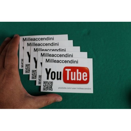 5 x Adesivi Youtube Milleaccendini