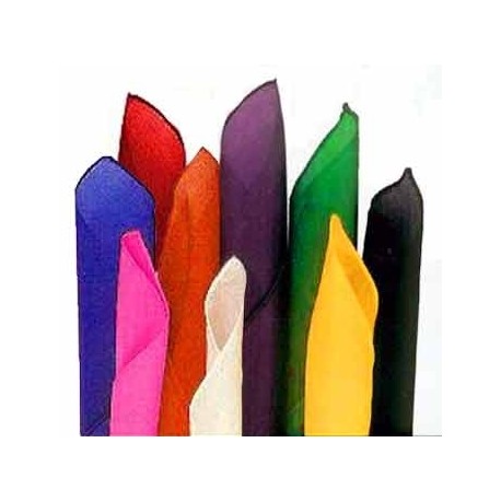  Set di 7 fazzoletti colori assortiti. 21cm x 21 cm